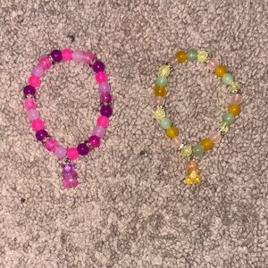 Handmade Gummy Bear Beaded Bracelets Set